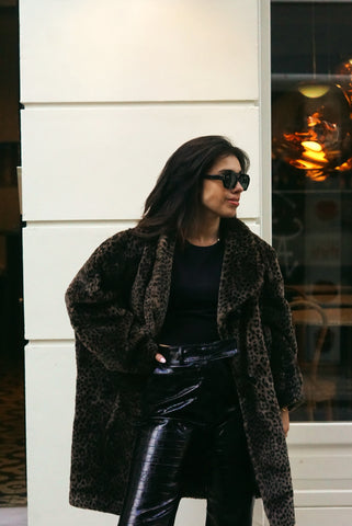 Unique Vintage Faux Fur | Leopard (S-M)