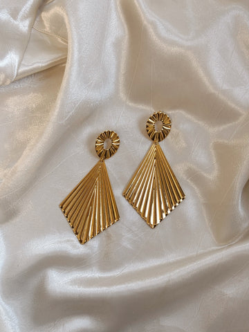 Drop Statement Earrings | Gold