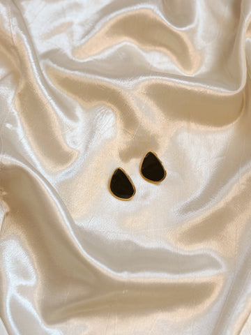 Unique Statement Earrings | Gold Black