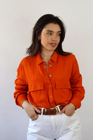 Unique Vintage Shirt (S-M) | Orange