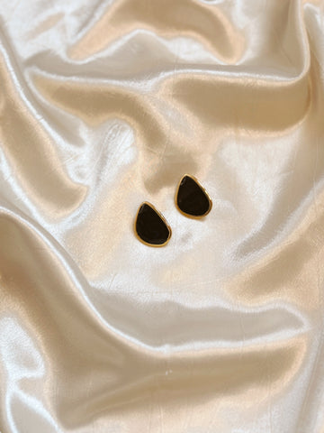 Unique Statement Earrings | Gold Black