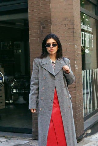 Unique Vintage Coat | Grey (S)