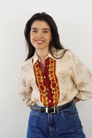 Silk Vintage Shirt (S-M)| Printed