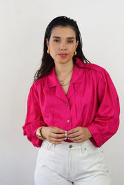 Unique Vintage Shirt (S-M)| Fuchsia
