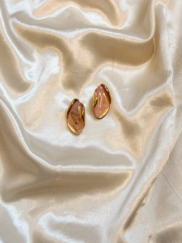 Unique Statement Earrings | Light Pink