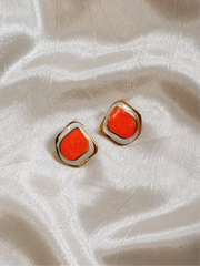 Unique Statement Earrings | Orange
