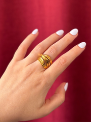 Unique Statement Ring | Gold