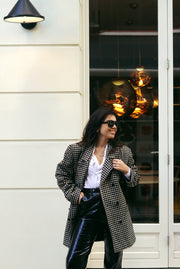 Unique Vintage Coat | Pied de Poule (L)