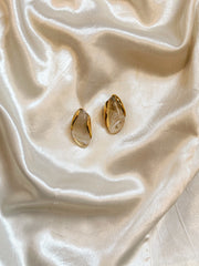 Unique Statement Earrings | Beige
