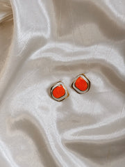 Unique Statement Earrings | Orange