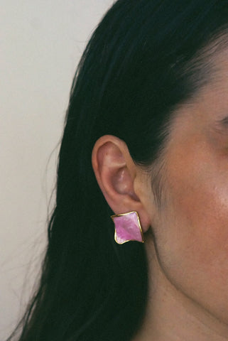 Unique Statement Earrings | Light Pink