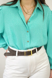 Unique Vintage Shirt (M-L)| Turquoise