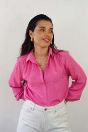 Unique Vintage Shirt (S-M)| Fuchsia