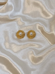 Pearl Statement Earrings | Gold