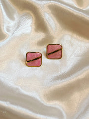 Unique Statement Earrings | Pink Gold