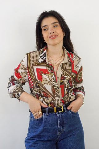 Pierre Cardin Vintage Shirt (XS-S) | Printed