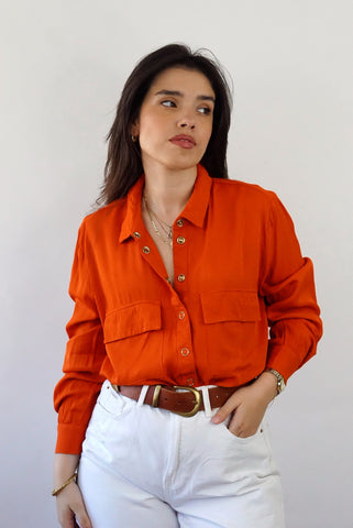 Unique Vintage Shirt (S-M) | Orange