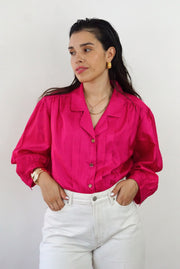 Unique Vintage Shirt (S-M)| Fuchsia