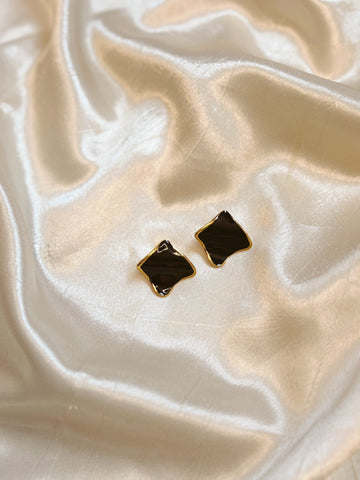 Unique Statement Earrings | Black Gold