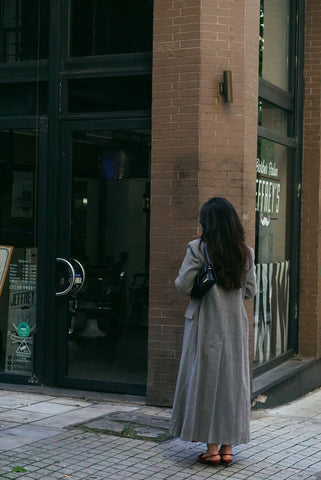 Unique Vintage Coat | Grey (S)