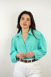 Unique Vintage Shirt (M-L)| Turquoise