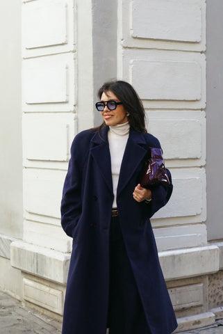 Unique Vintage Coat | Dark Blue (S-M)