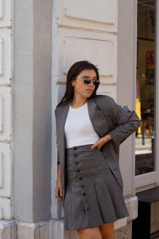 Unique Vintage Skirt | Grey