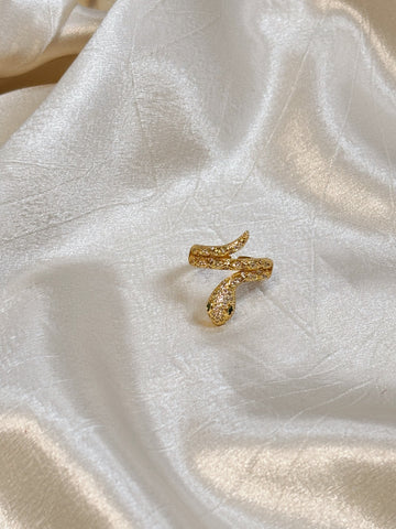 Unique Statement Snake Ring | Gold