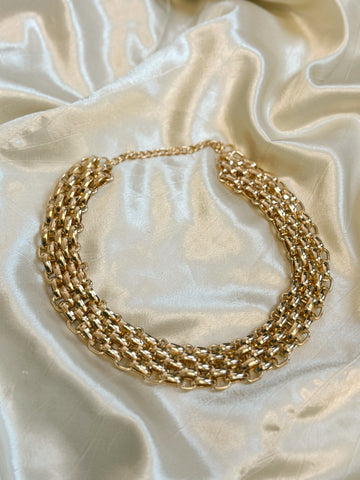 Vintage Statement Chain Necklace | Gold