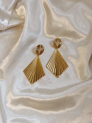 Drop Statement Earrings | Gold