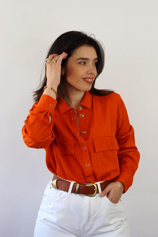 Unique Vintage Shirt (S-M) | Orange