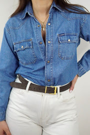 Unique Vintage Shirt (S-M) | Denim