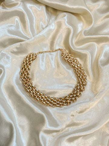 Vintage Statement Chain Necklace | Gold