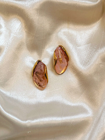 Unique Statement Earrings | Light Pink