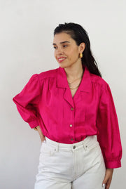 Unique Vintage Shirt (S-M)| Fuchsia