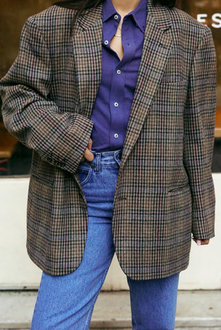 Unique Vintage Blazer (M-L) | Plaid